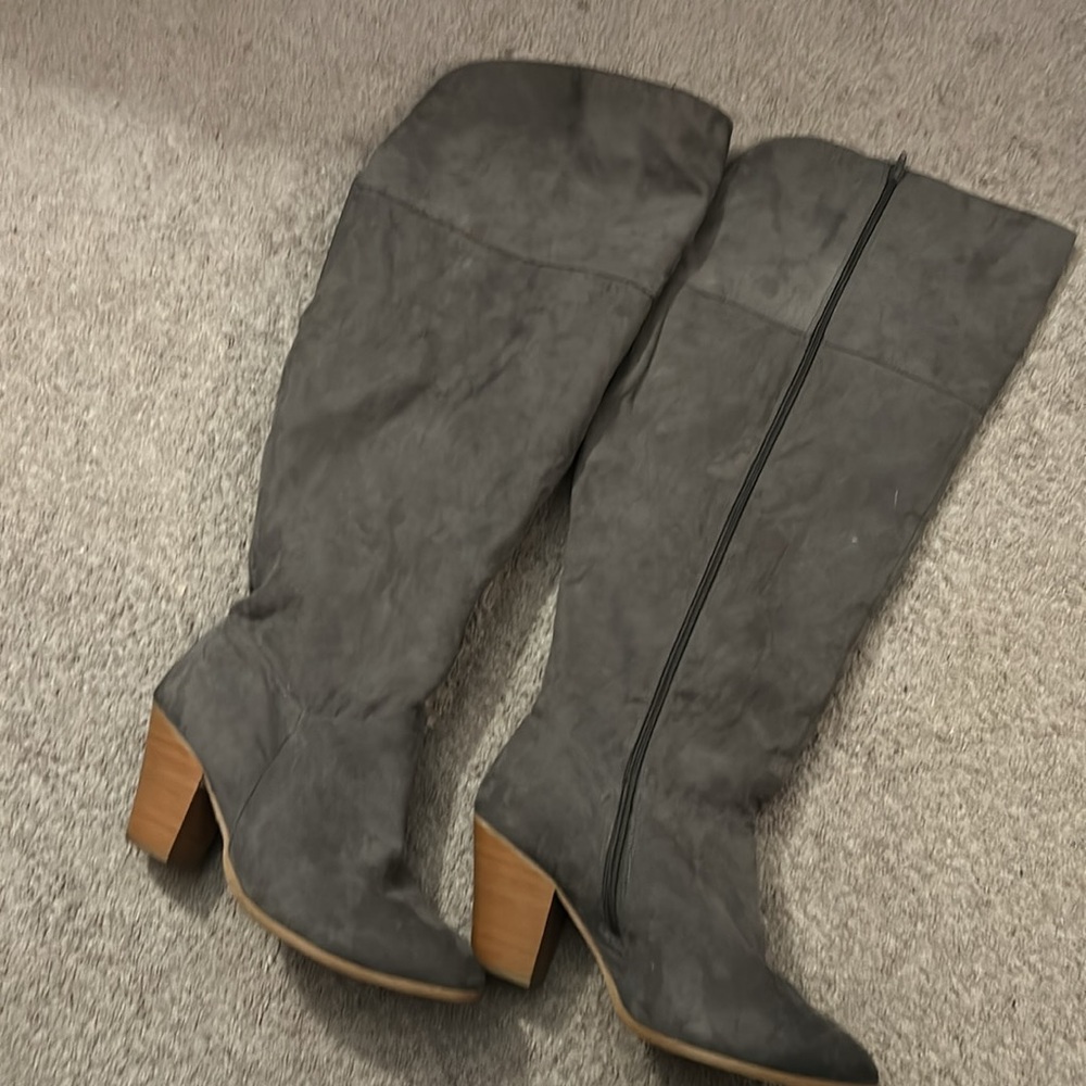 Over the knee/Thigh high faux suede wide calf boots